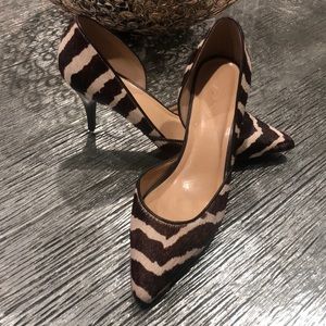 Never worn, brand new Calf hide zebra print Talbots shoes